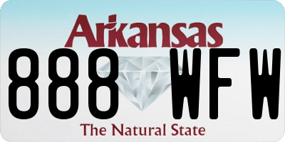 AR license plate 888WFW