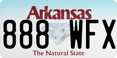 AR license plate 888WFX