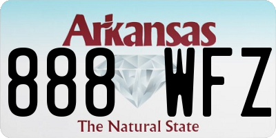 AR license plate 888WFZ