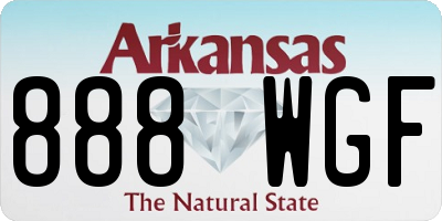 AR license plate 888WGF