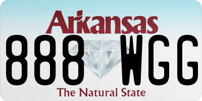 AR license plate 888WGG
