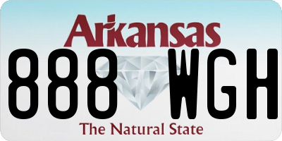 AR license plate 888WGH
