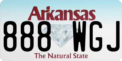 AR license plate 888WGJ
