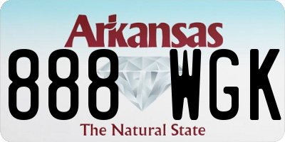 AR license plate 888WGK
