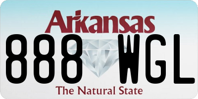AR license plate 888WGL