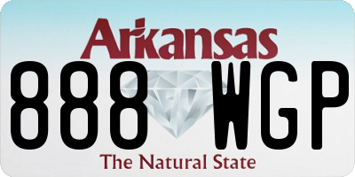 AR license plate 888WGP
