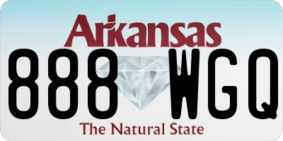 AR license plate 888WGQ