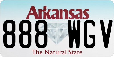 AR license plate 888WGV
