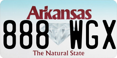 AR license plate 888WGX