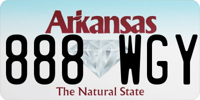 AR license plate 888WGY