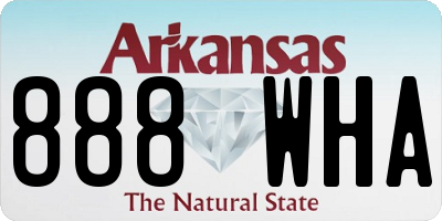 AR license plate 888WHA