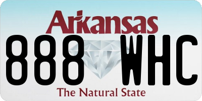 AR license plate 888WHC
