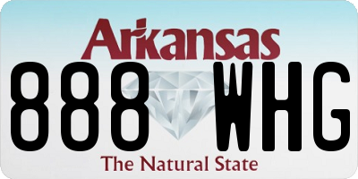 AR license plate 888WHG