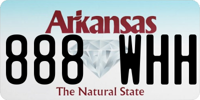 AR license plate 888WHH