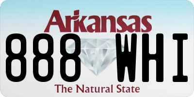 AR license plate 888WHI