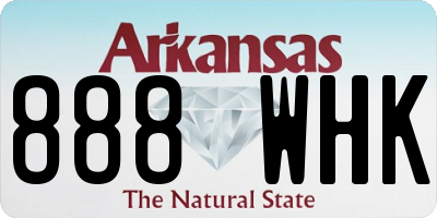 AR license plate 888WHK