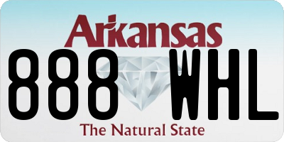AR license plate 888WHL