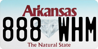 AR license plate 888WHM