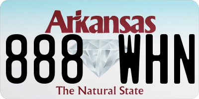 AR license plate 888WHN