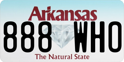 AR license plate 888WHO