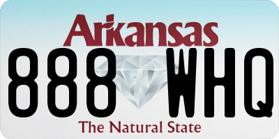 AR license plate 888WHQ
