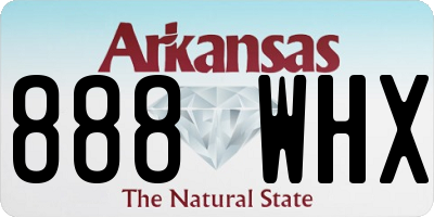 AR license plate 888WHX