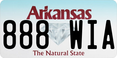 AR license plate 888WIA