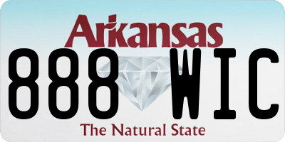 AR license plate 888WIC