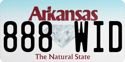 AR license plate 888WID