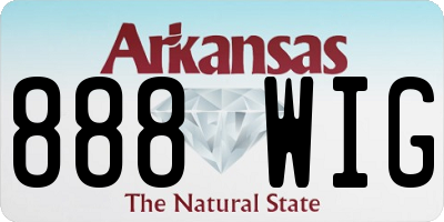 AR license plate 888WIG