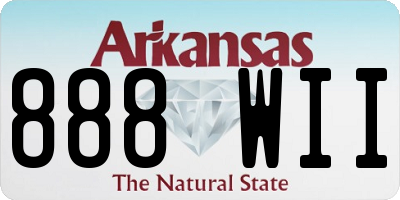 AR license plate 888WII