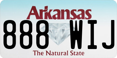 AR license plate 888WIJ