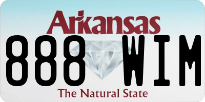 AR license plate 888WIM