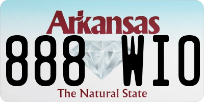AR license plate 888WIO