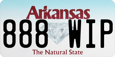 AR license plate 888WIP