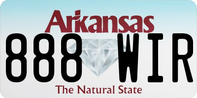 AR license plate 888WIR