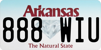 AR license plate 888WIU