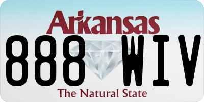 AR license plate 888WIV