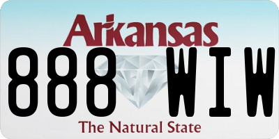AR license plate 888WIW