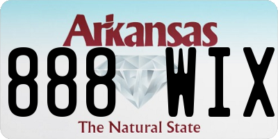 AR license plate 888WIX