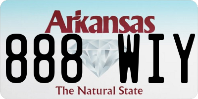AR license plate 888WIY
