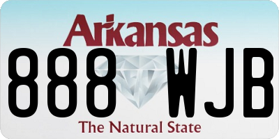 AR license plate 888WJB