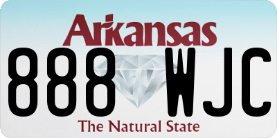AR license plate 888WJC