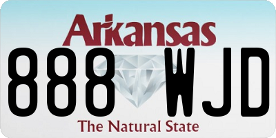 AR license plate 888WJD