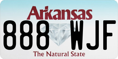 AR license plate 888WJF