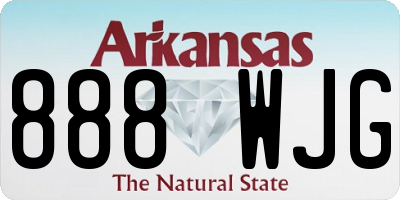 AR license plate 888WJG