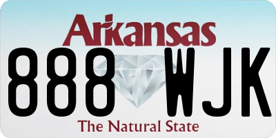 AR license plate 888WJK