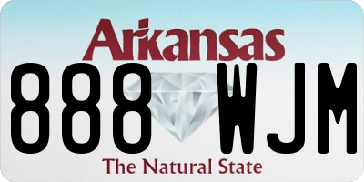 AR license plate 888WJM