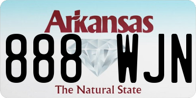 AR license plate 888WJN