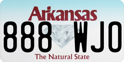 AR license plate 888WJO